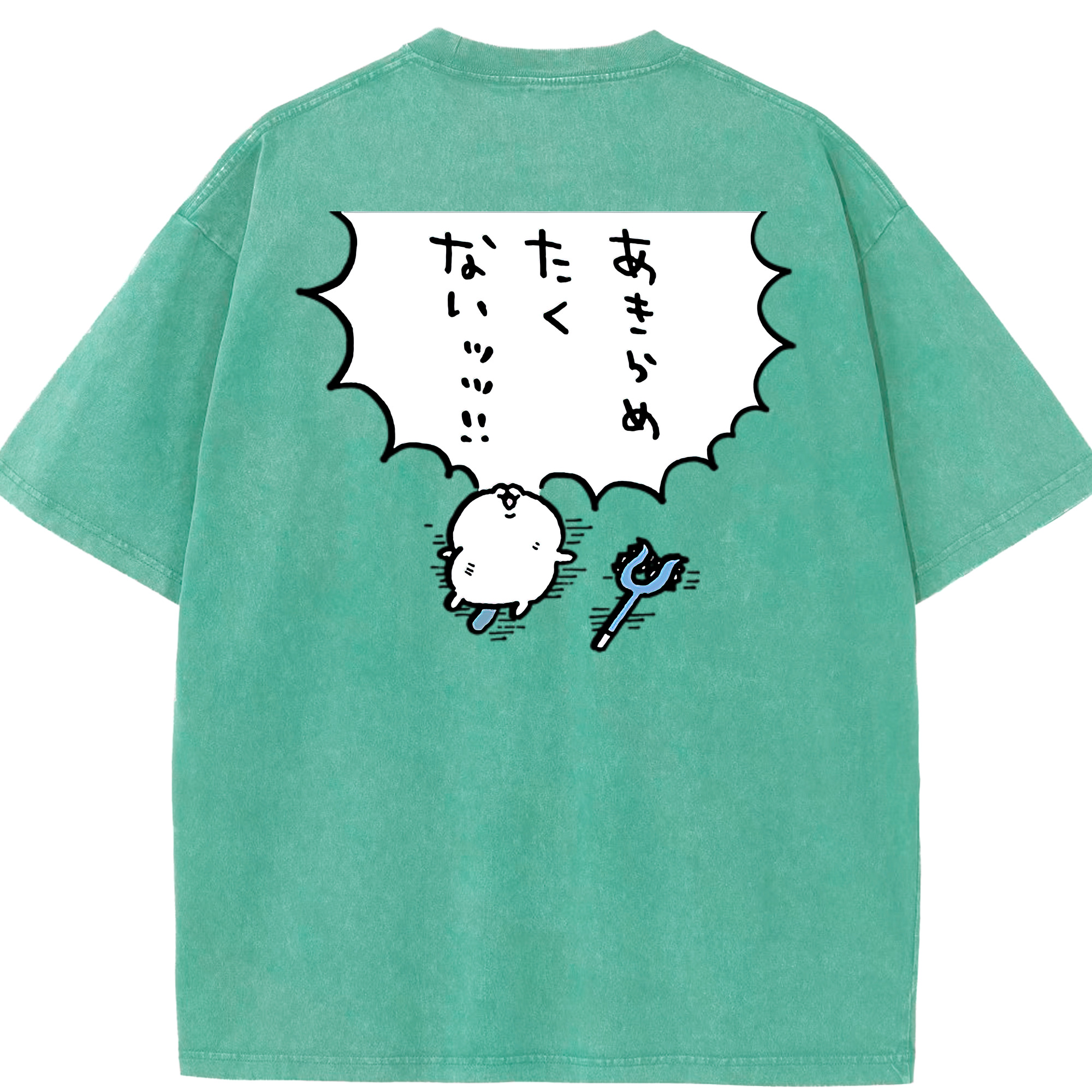 （画像用） ちいかわ ちいかわ Chii-kawa chiikawa 綿100% ヴィンテージ風 半袖Tシャツ（背面プリント）